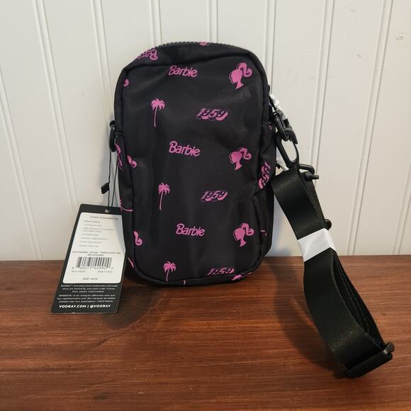 Barbie Quinn Belt Bag Crossbody‎ Black and Hot Pink Small Barbie Logo - Picture 3 of 3